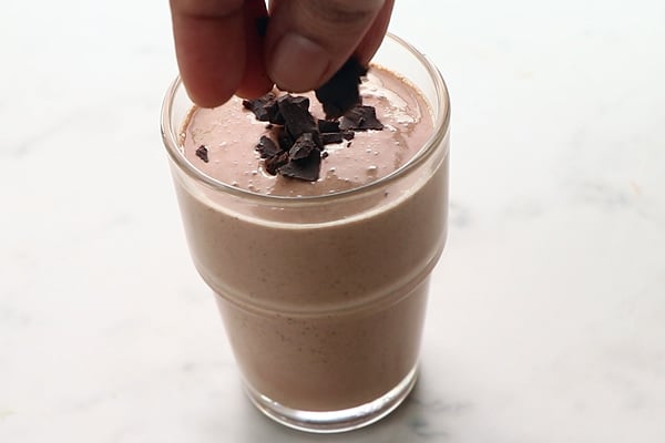 add chocolate shavings