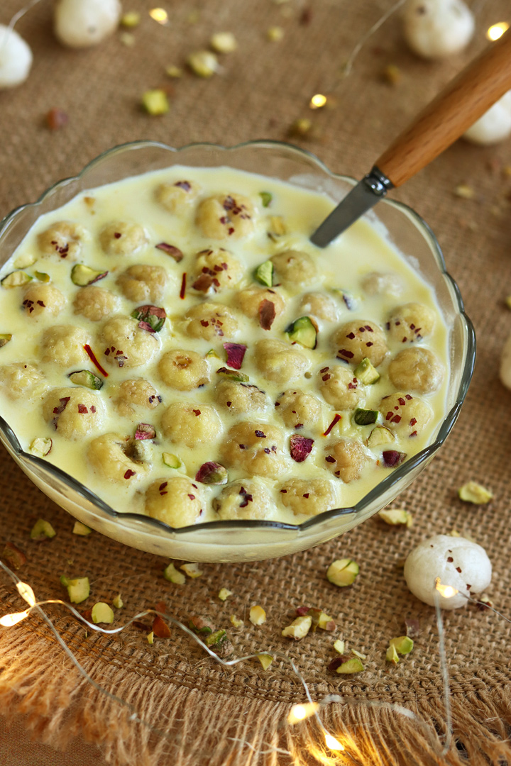 makhana kheer served