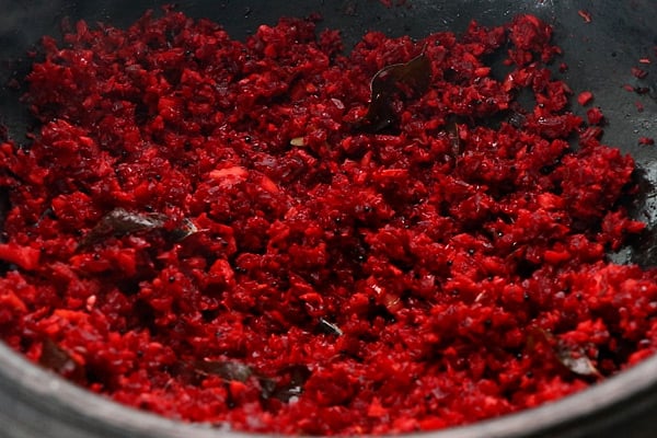 beetroot thoran is ready