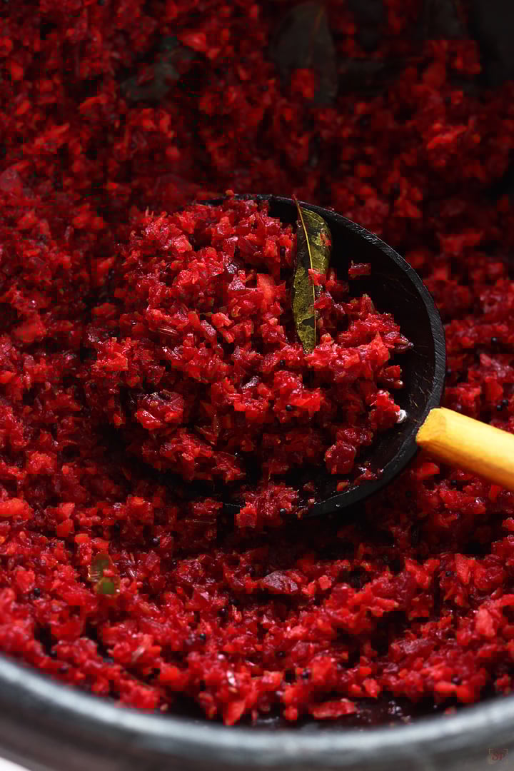 beetroot thoran just made
