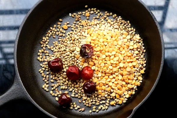 add all spices, red chilies
