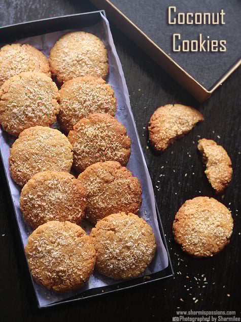 Coconut Cookies Recipe – Sharmis Passion Coconut Cookies Recipe – Sharmis Passion