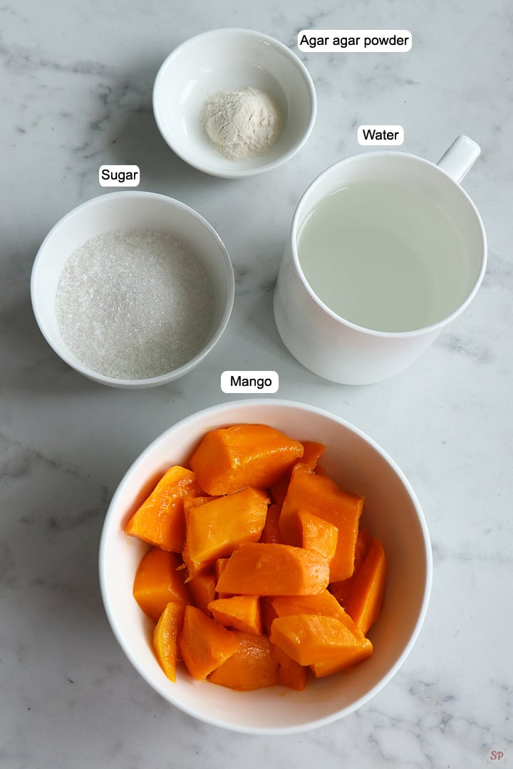 ingredients needed to make mango jelly