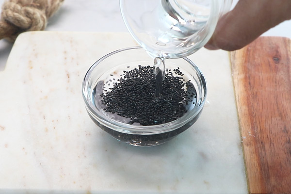 add water to basil seeds