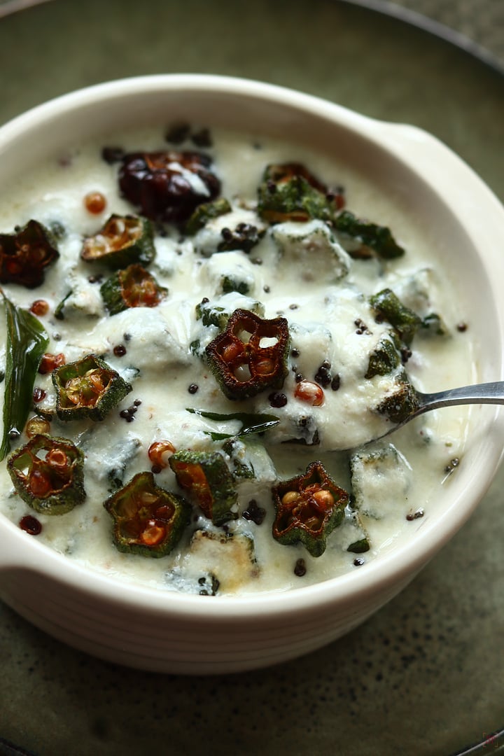 vendakkai kichadi served
