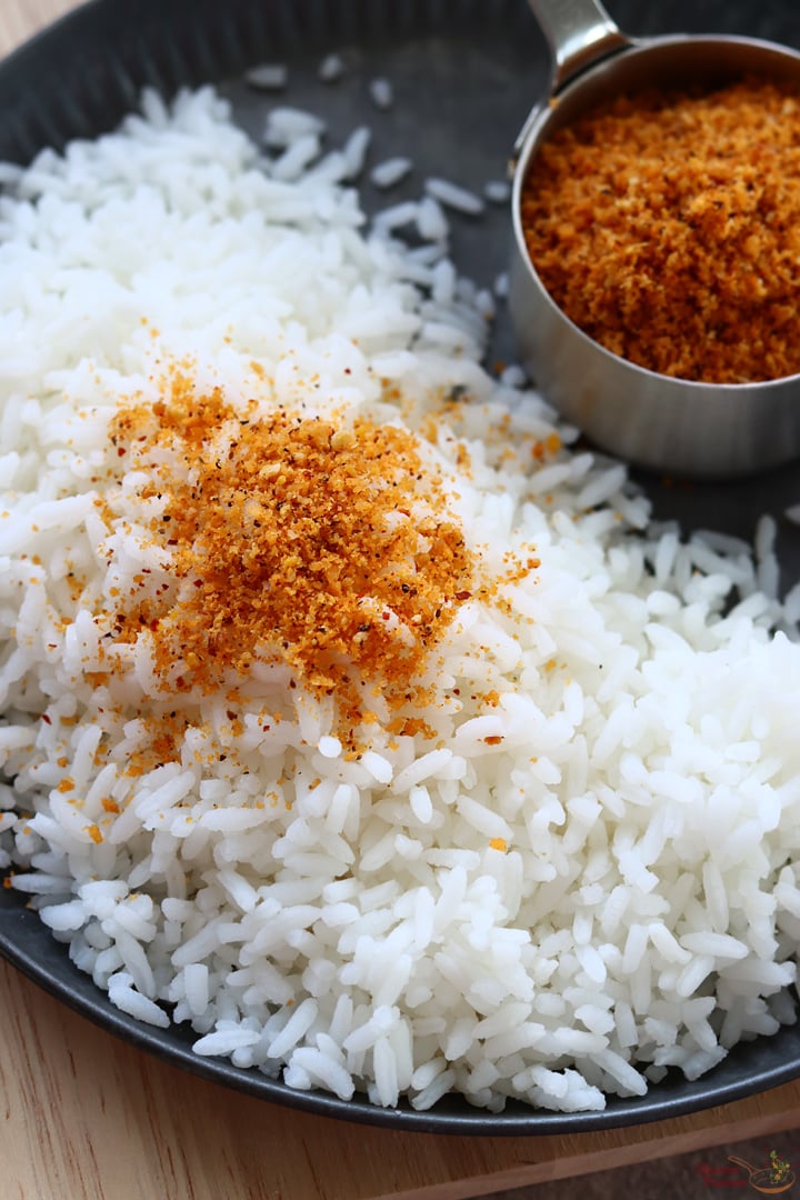 thengai podi with rice