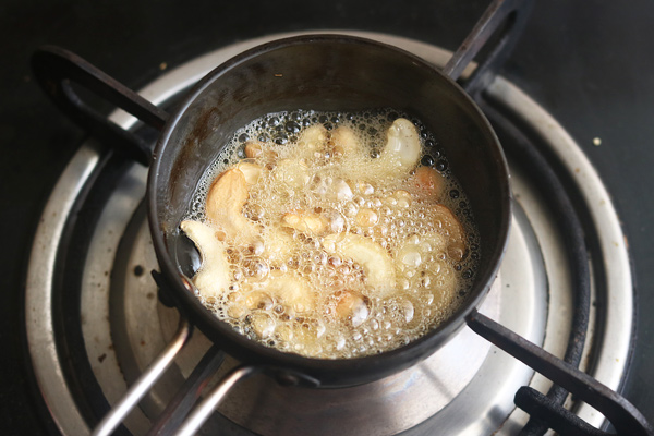 fry cashews