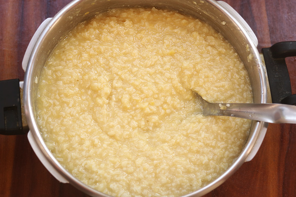 bisi bele bath recipe - mash it well