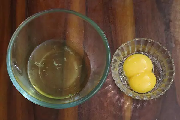 separate egg whites and yolk