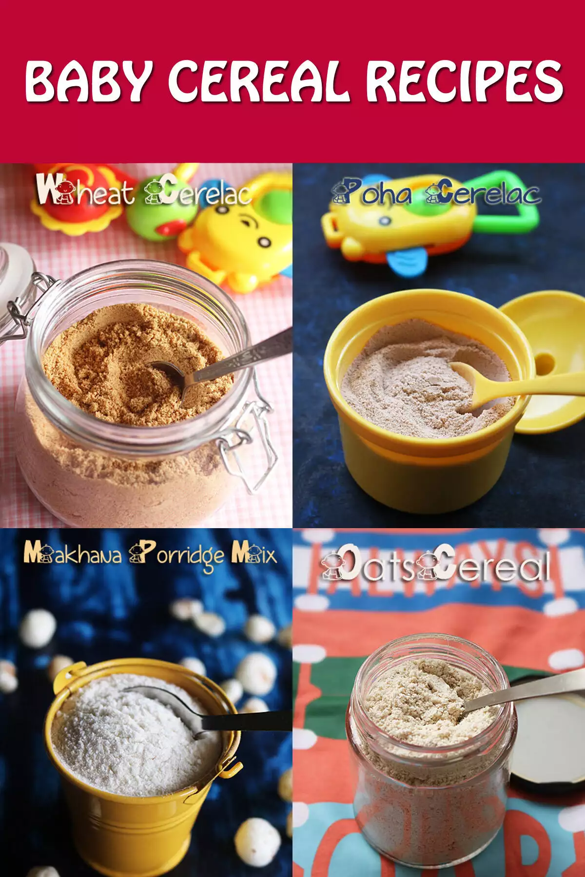 a collection of cereal recipes for babies