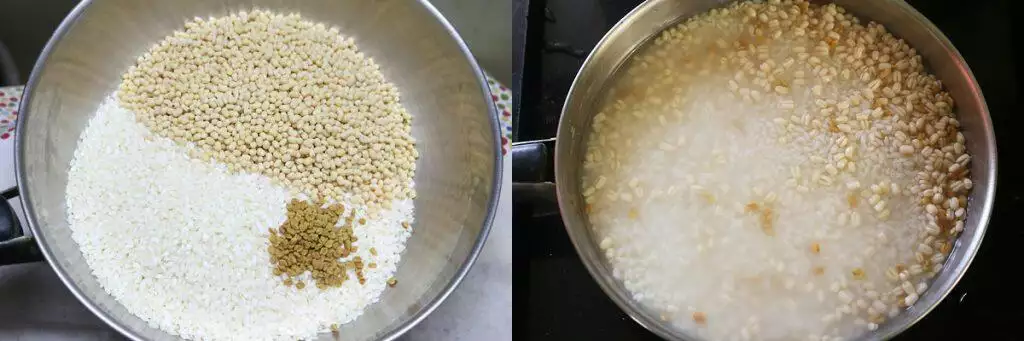 soak rice and urad dal