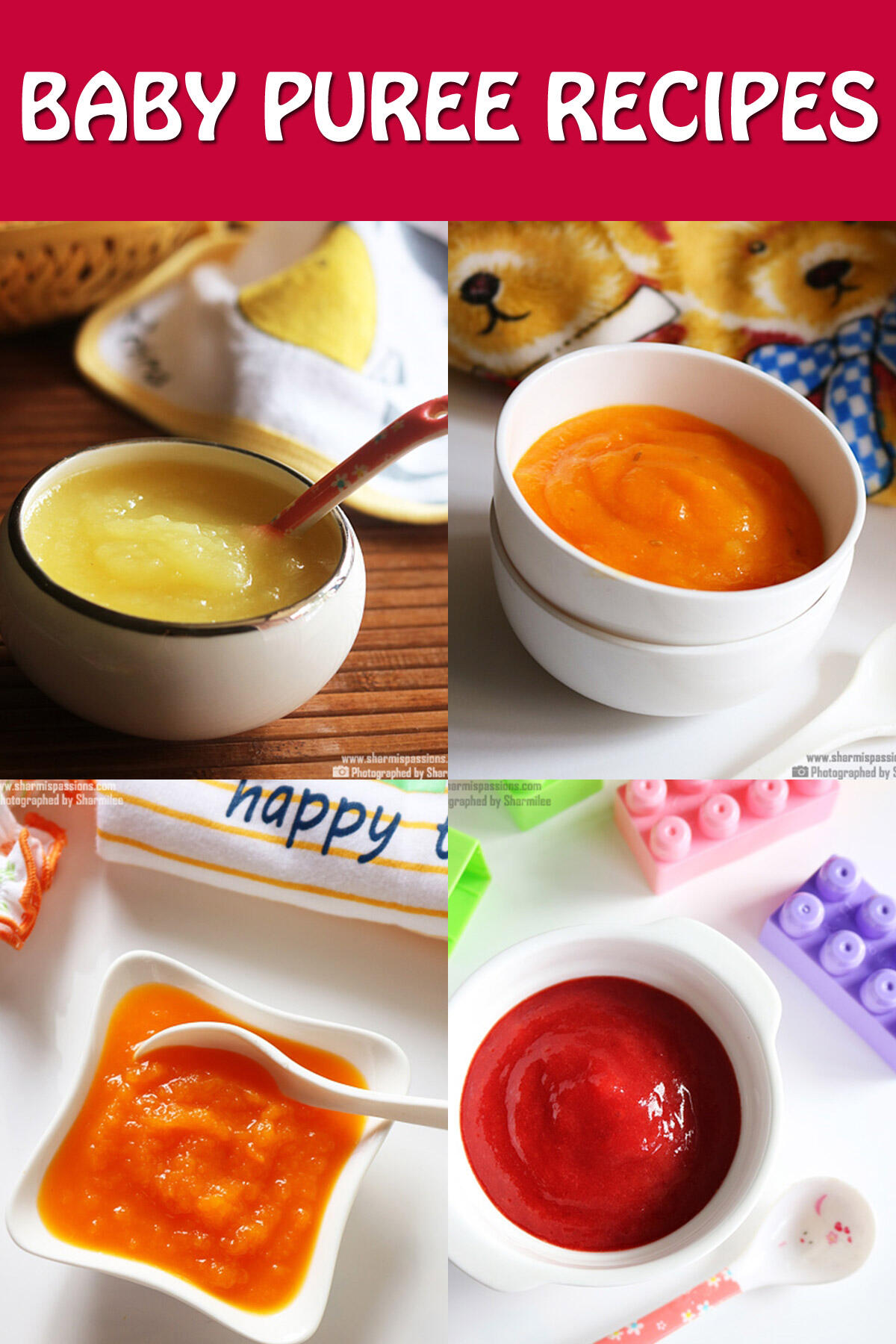 a collection of baby puree recipes