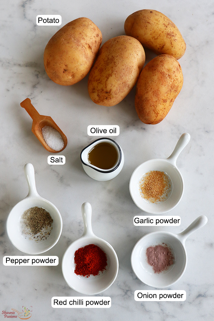 ingredients needed to make potato wedges
