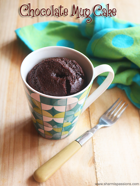 Eggless Chocolate Mug Cake Recipe - Instant Microwave Cake by Archana's  Kitchen
