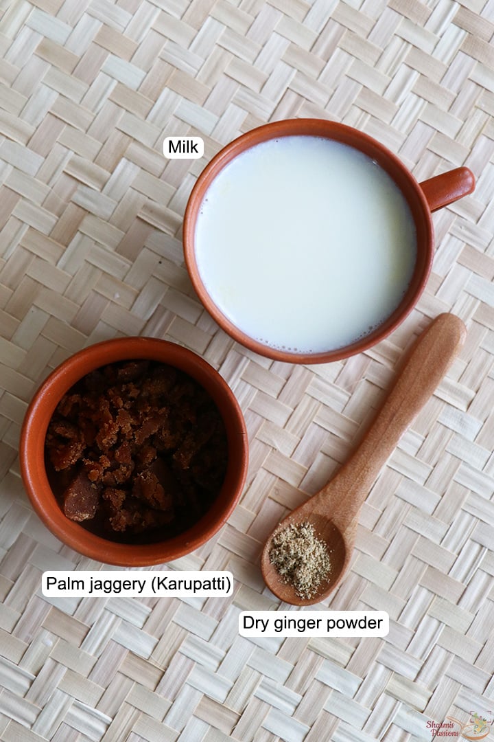 ingredients needed to make karupatti paal