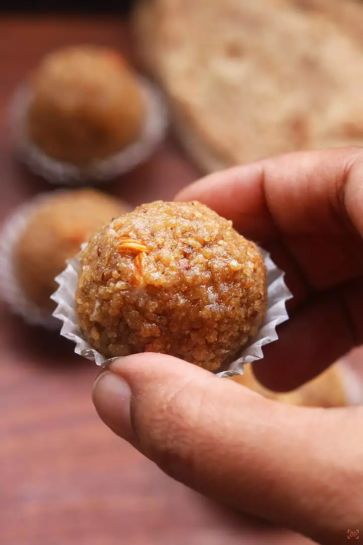 chapati ladoo served in cupcake liners