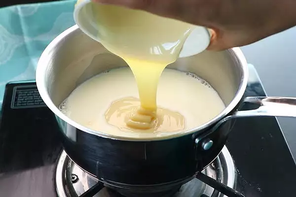 condensed milk is added