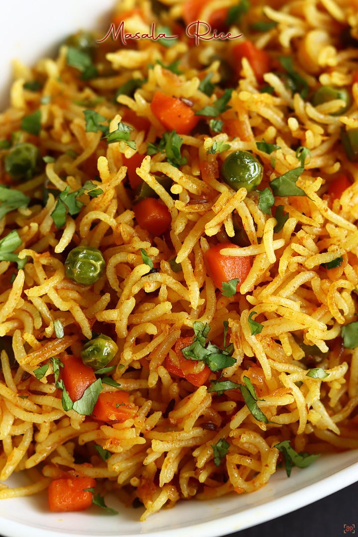 a close up picture showing masala rice