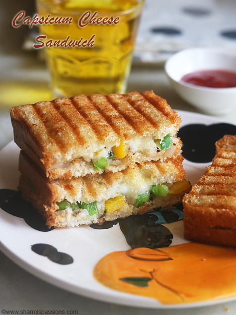 cheese capsicum sandwich recipe