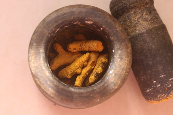 add it to hand mortar and pestle