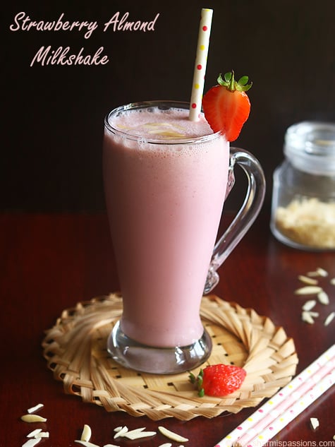 strawberry almond milkshake recipe