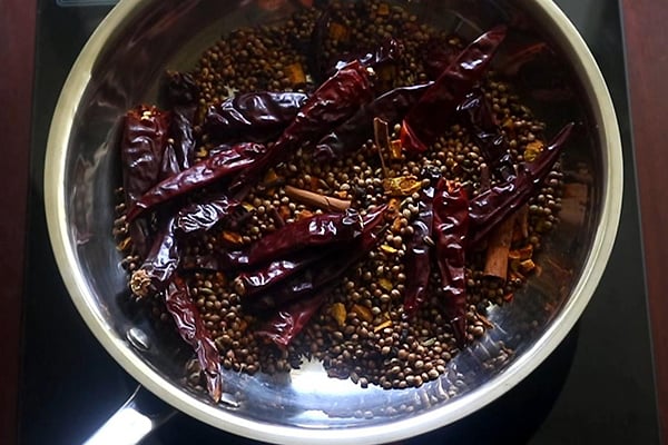 add red chillies, turmeric
