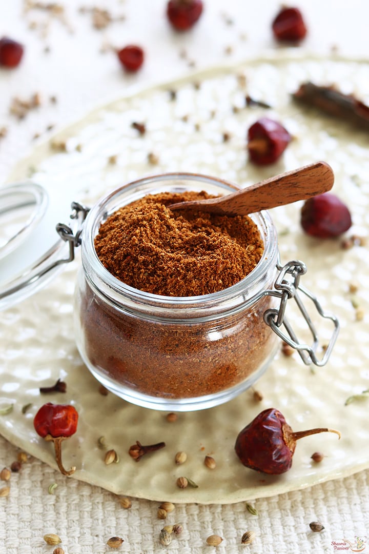 curry powder stored in a glass jar