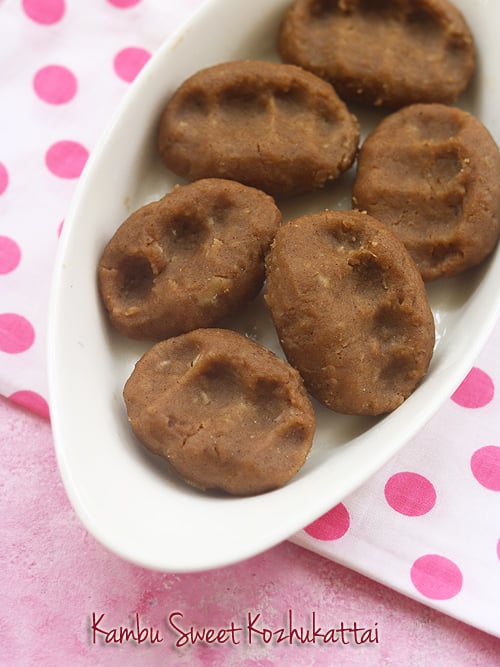 kambu flour sweet kozhukattai recipe