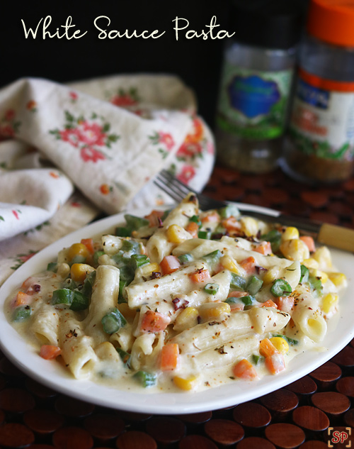 Penne vegetable white sauce pasta recipe