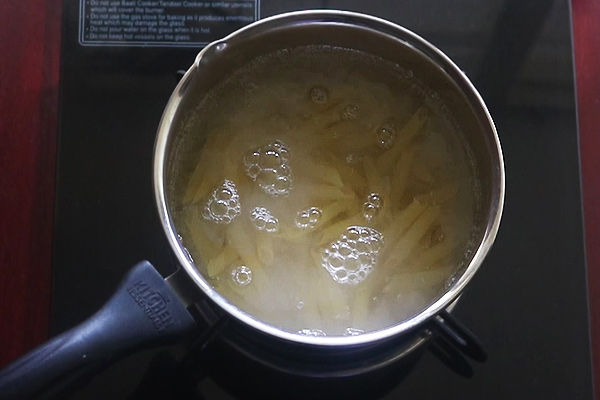 boil water and add pasta
