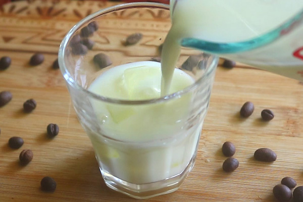 add chilled milk