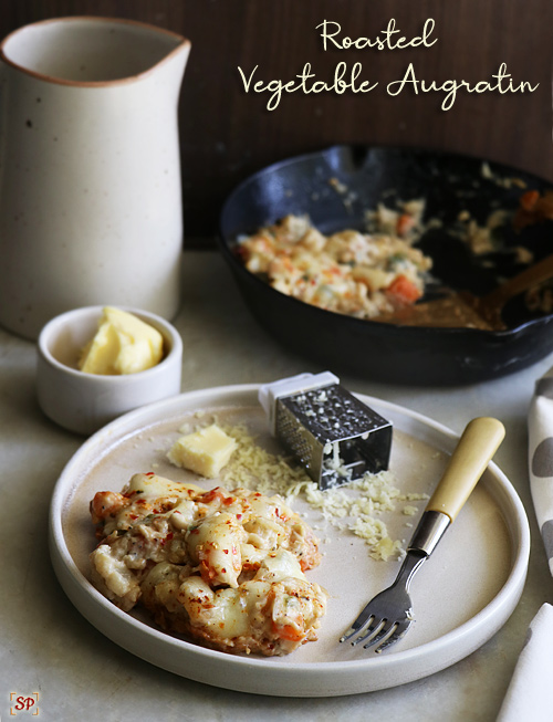 Stove top Roasted Vegetable Au Gratin Recipe