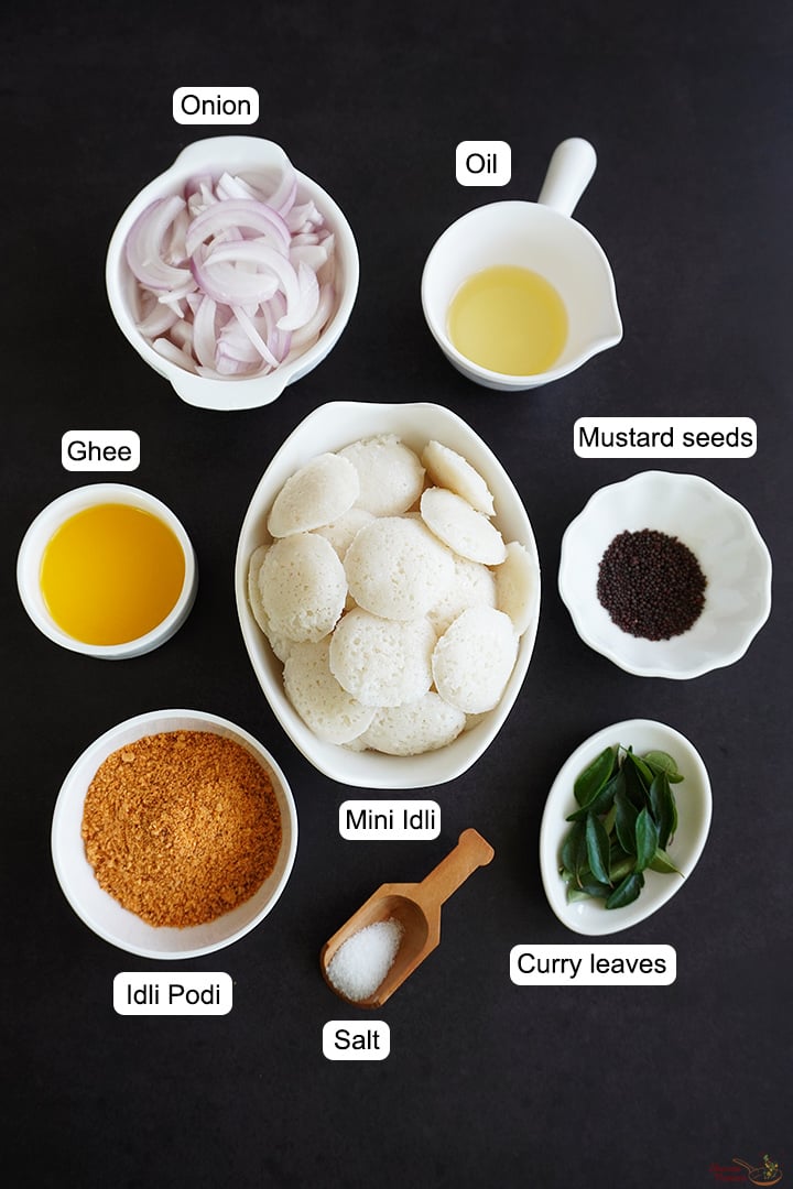 ingredients needed to make mini podi idli