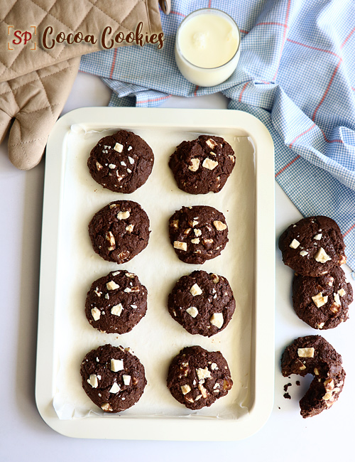 white chocolate cocoa cookies recipe