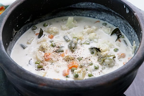 add pepper and coconut oil