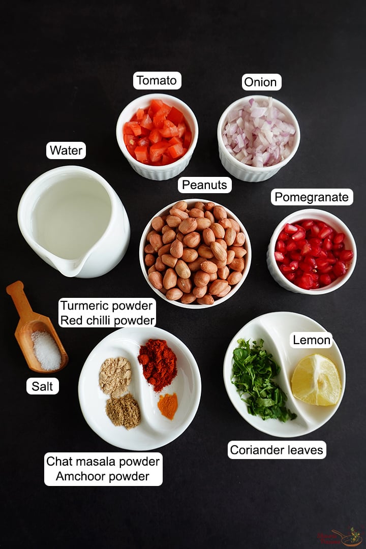 ingredients needed to make peanut chaat