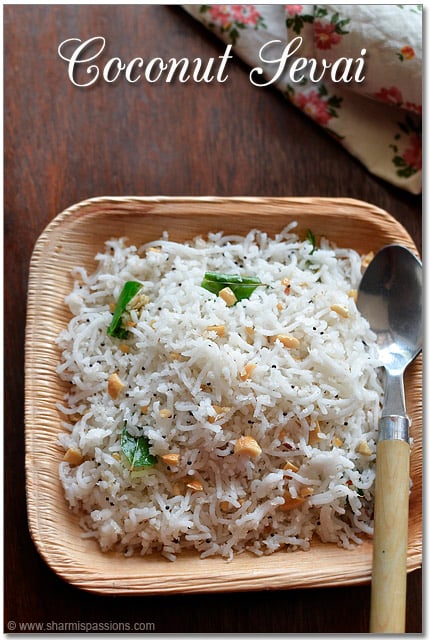 Coconut Sevai Recipe   Thengai Sevai Recipe  Sharmis Passions - 64