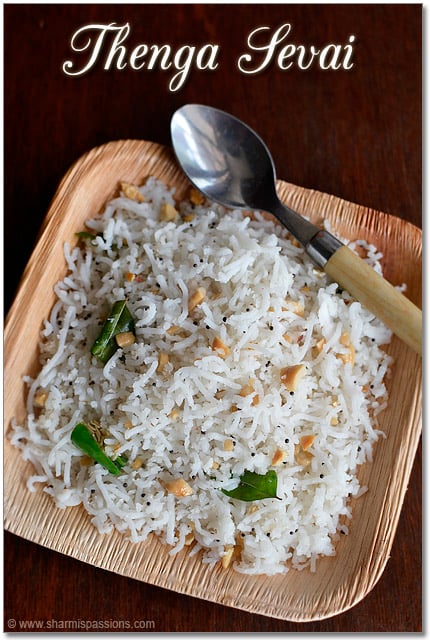 Coconut Sevai Recipe   Thengai Sevai Recipe  Sharmis Passions - 57