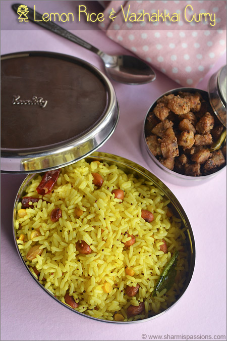 Lemon Rice & Vazhakkai Curry