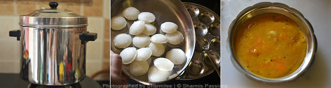 How to make mini idli sambar - Step3