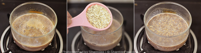 How to make chocolate oats - Step2