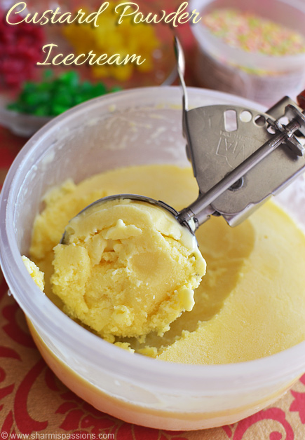 Vanilla Custard Powder Icecream Recipe