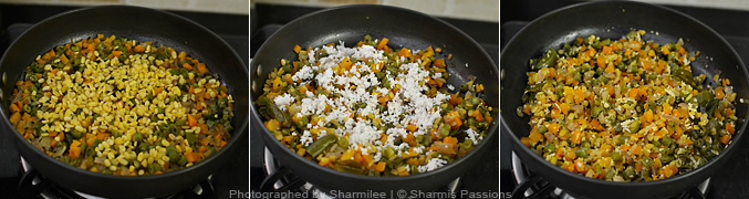 How to make carrot beans poriyal - Step3