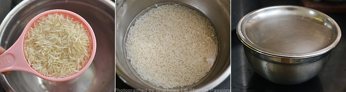 How to cook basmati rice in pressure cooker - Step1