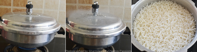 How to cook basmati rice in pressure cooker - Step3