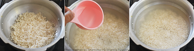 How to cook basmati rice in pressure cooker - Step2