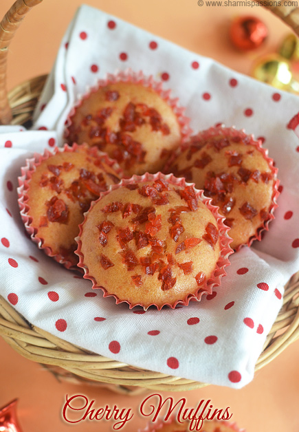 Glace Cherry Muffins Recipe