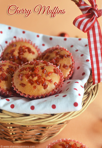 Glace Cherry Muffins Recipe