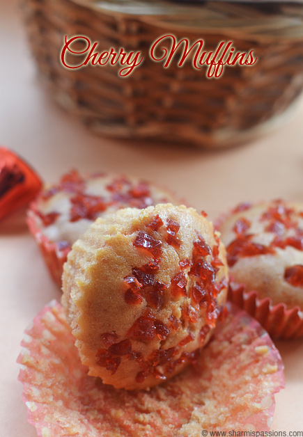 Glaze Cherry Muffins Recipe