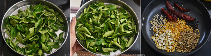 How to make curry leaves rice - Step1